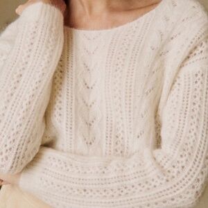 Elegant Cream Knit Sweater